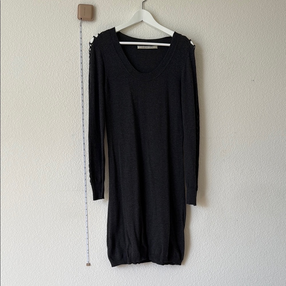 Max Studios Black Long Sleeve Knit Dress